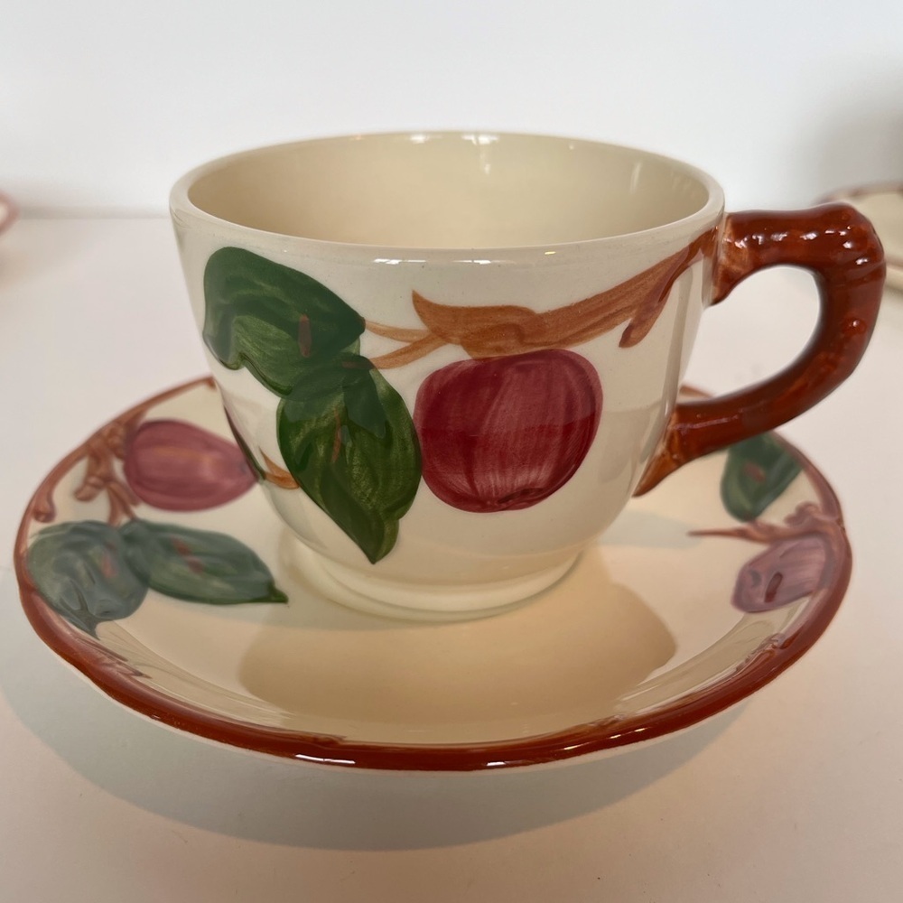 Franciscan Ware Apple Pattern Cup and Saucer